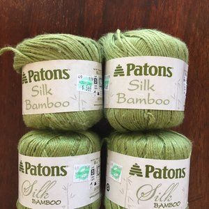 Patons Silk Bamboo yarn in Moss Green